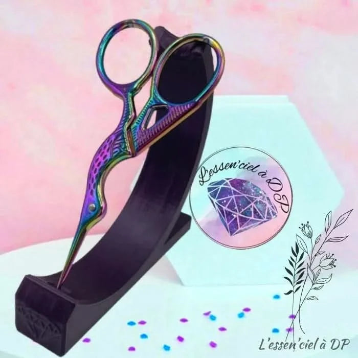 Ciseaux Bécassine Arc-En-Ciel de Précision - Bonne Qualité - Art Thérapie - Diamond Painting - Broderie à Diamant