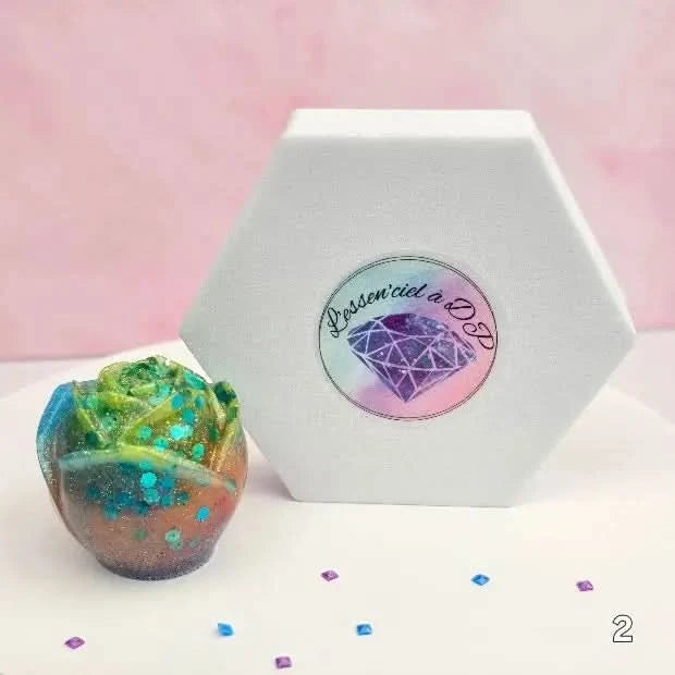 Cover Minder Bouton de Rose 2 - Art Therapie - Diamond Painting - Broderie a Diamant
