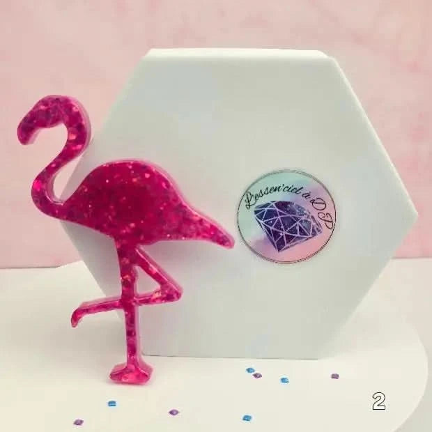 Cover Minder Flamant Rose 2 - Art Therapie - Diamond Painting - Broderie a Diamant
