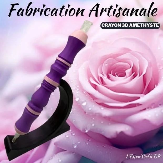 Crayon 3D Améthyste - Diamond Painting - Art Thérapie - Broderie à Diamant