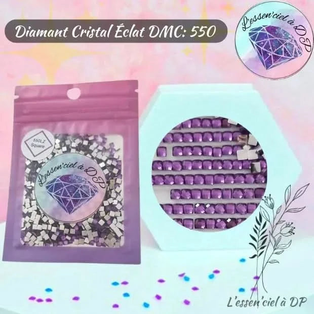 Diamant Cristal Eclat DMC 550 - Diamond Painting - Broderie à Diamant - Art Thérapie