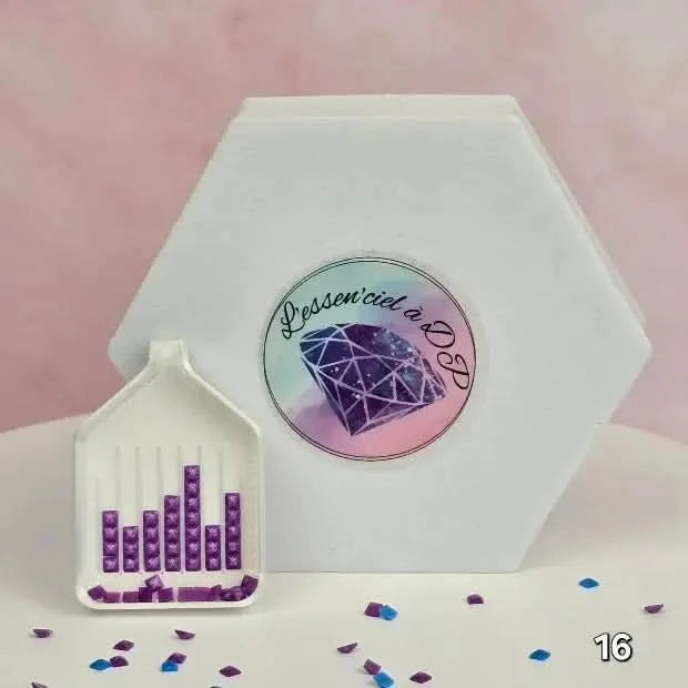 Mini Mini Plateau Diamant 16 - Art Thérapie - Diamond Painting - Broderie à Diamant - Qualité Supérieur