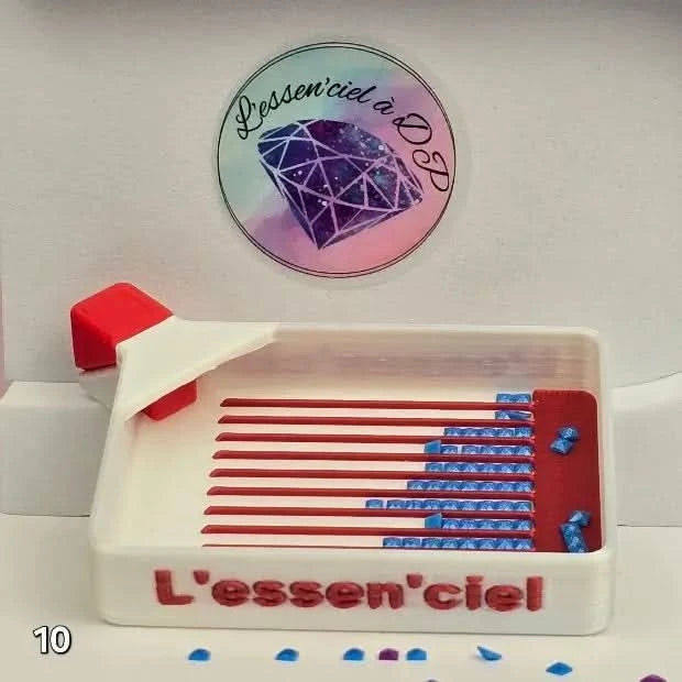 Mini Plateau Rectangle 10 - Dimension : 6.7 cm x 5 cm - Broderie à Diamant - Diamond Painting