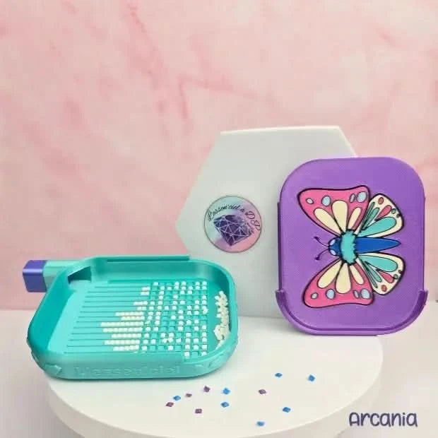 Plateau Couvercle Arcania - Dimension : 9 cm x 9 cm - Broderie à Diamant - Diamond Painting