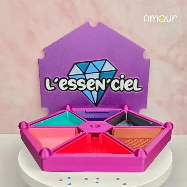 Plateau Tournant 3D Amour - Diamond Painting - Art Thérapie - Broderie à Diamant