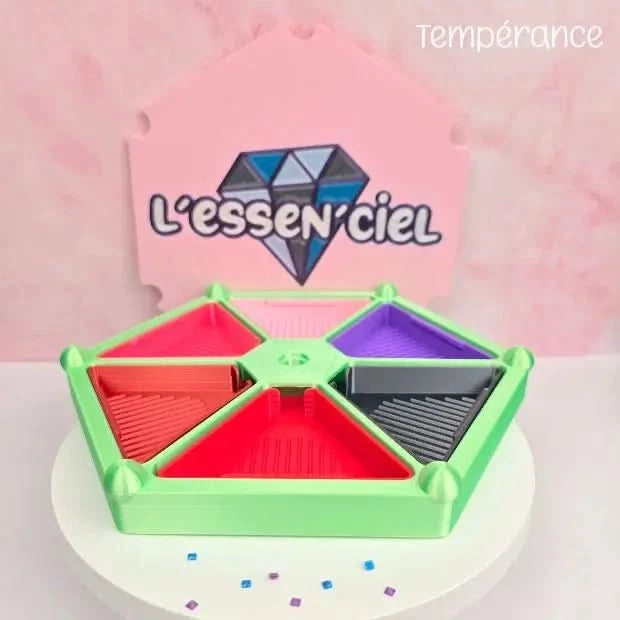 Plateau Tournant 3D Tempérance - Diamond Painting - Art Thérapie - Broderie à Diamant