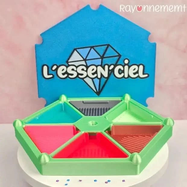 Plateau Tournant 3D Rayonnement - Diamond Painting - Art Thérapie - Broderie à Diamant