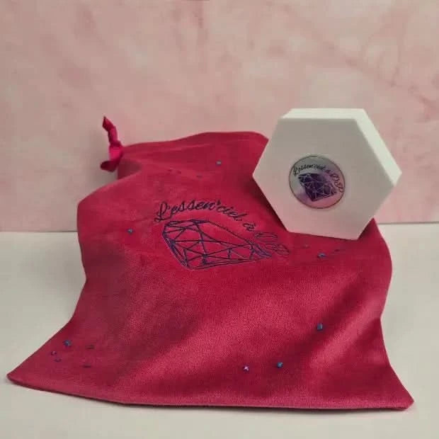 Sac Brode Velours Rose Fushia Premium - Art Thérapie - Diamond Painting - Broderie à Diamant - Qualité Supérieur
