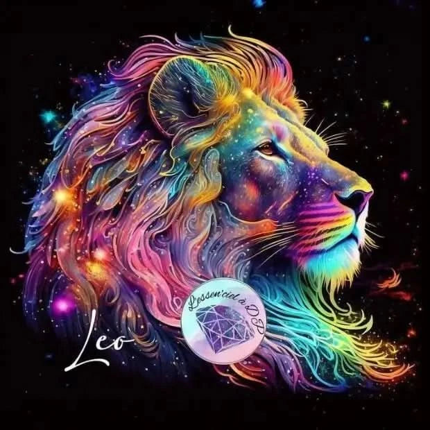Art Thérapie - Toile Diamond Painting Signe du Zodiaque, Signe Astrologique du Lion - Broderie à Diamant - Dimension de la toile: 50 x 60 cm