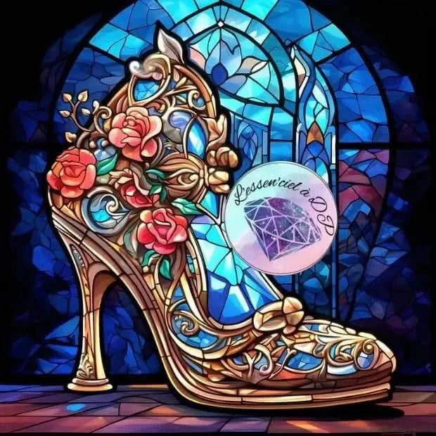 Art Thérapie - Toile Diamond Painting Talon Haut Vitré - Broderie à Diamant - Dimension de la toile: 60 x 60 cm