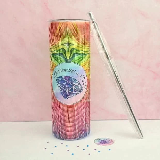 Tumbler Vitalité - Gobelet Bonne Qualité - Art Thérapie - Diamond Painting - Broderie à Diamant