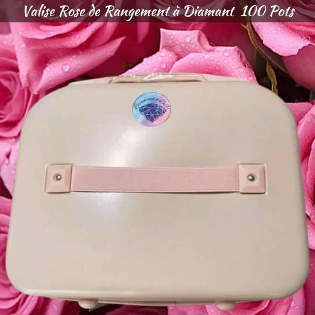 Valise de Rangement Diamant 100 Pots Couleur: Rose - Art Thérapie - Diamond Painting - Broderie à Diamant