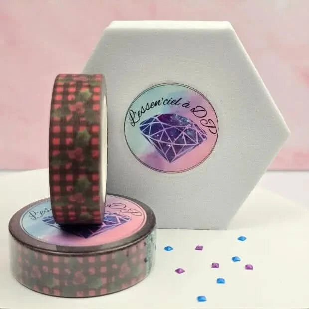 Washi Tape Houx de Fête - Dimension: 5 mètres x 15 mm de largeur - Art Thérapie - Diamond Painting - Broderie à Diamant