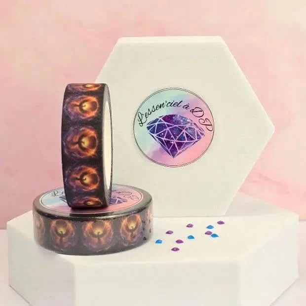 Washi Tape Le Phénix - Dimension: 5 mètres x 15 mm de largeur - Art Thérapie - Broderie à Diamant - Diamond Painting