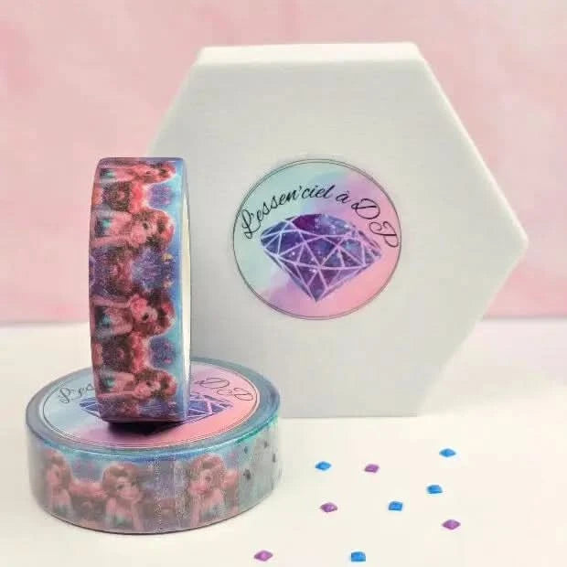 Washi Tape Princesse Sirène - Dimension: 5 mètres x 15 mm de largeur - Art Thérapie - Broderie à Diamant - Diamond Painting