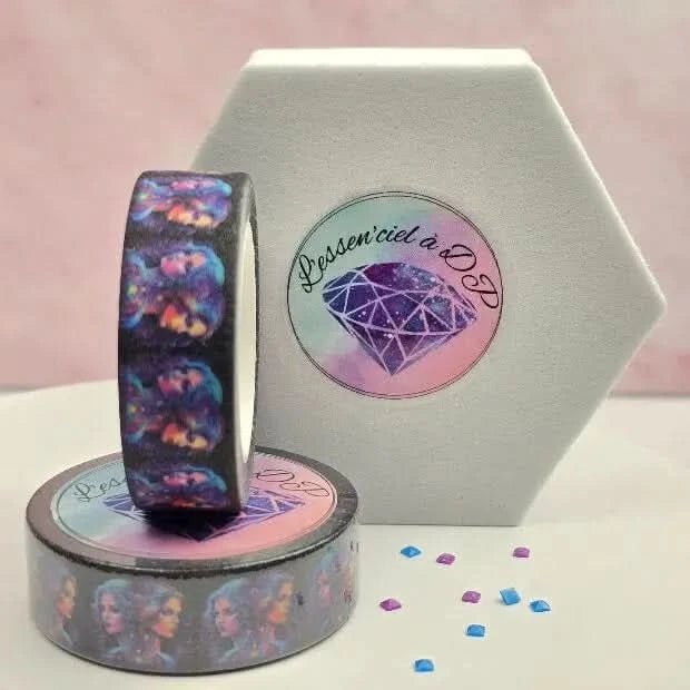 Washi Tape Signe du Gémeaux - 12 Signes Astrologiques du Zodiaque - Diamond Painting - Art Thérapie - Broderie à Diamant - Dimension: 5 mètres x 15 mm de largeur