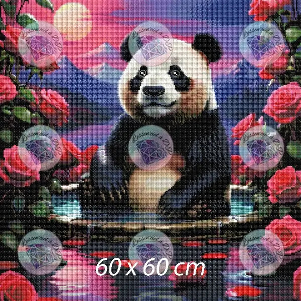 Art Thérapie - Toile Diamond Painting Bain de minuit - Broderie Diamant - Dimension de la toile: 60 x 60 cm