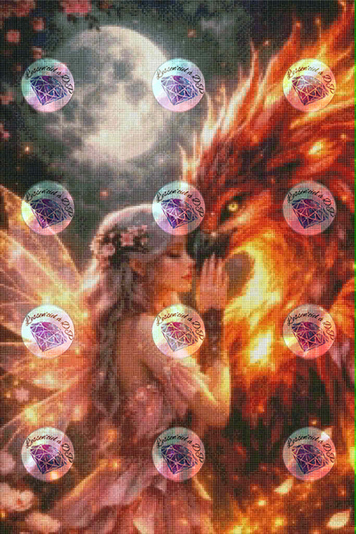 PRE-ORDER Diamond Painting The Fairy and the Phoenix