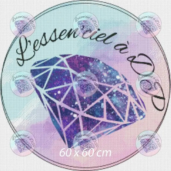 Art Thérapie - Toile Diamond Painting L'essen'ciel à DP - Broderie Diamant - Dimension de la toile: 60 x 60 cm