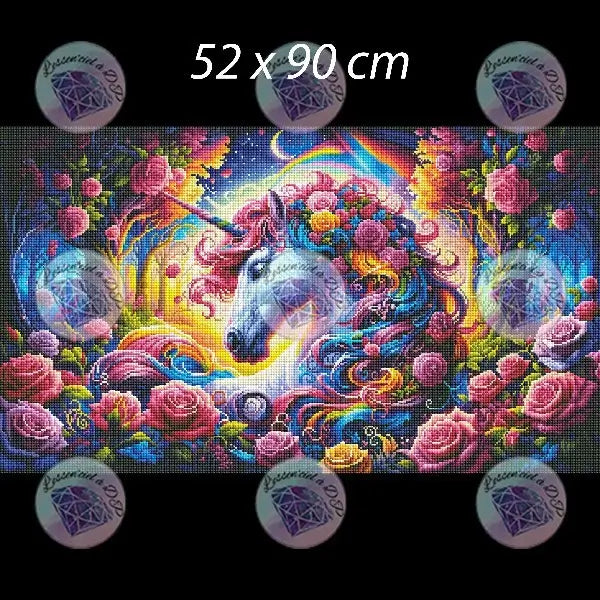 Diamond Painting Licorne couverte de Roses