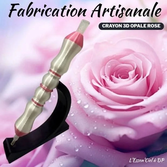Crayon 3D Opale Rose - Diamond Painting - Art Thérapie - Broderie à Diamant