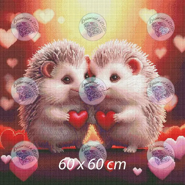 Art Thérapie - Toile Diamond Painting Amour épineux - Broderie Diamant - Dimension de la toile: 60 x 60 cm