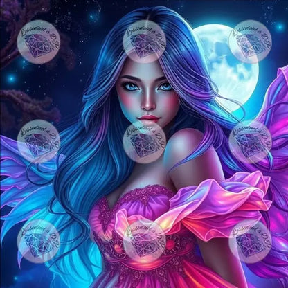 Art Thérapie - Toile Diamond Painting Beauté lunaire - Broderie Diamant - Dimension de la toile: 50 x 66.5 cm