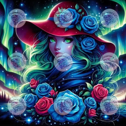 Art Thérapie - Toile Diamond Painting Dame du Nord - Broderie Diamant - Dimension de la toile: 60 x 73.5 cm