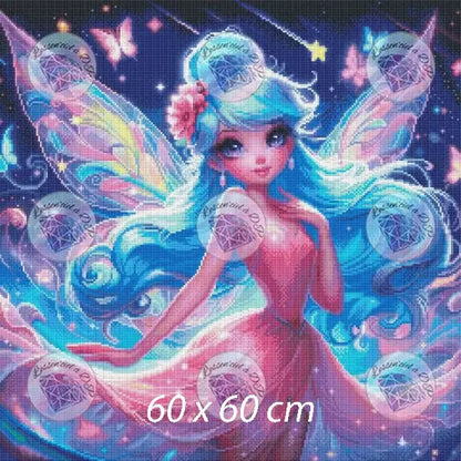 Art Thérapie - Toile Diamond Painting Danse enchantée - Broderie Diamant - Dimension de la toile: 60 x 60 cm