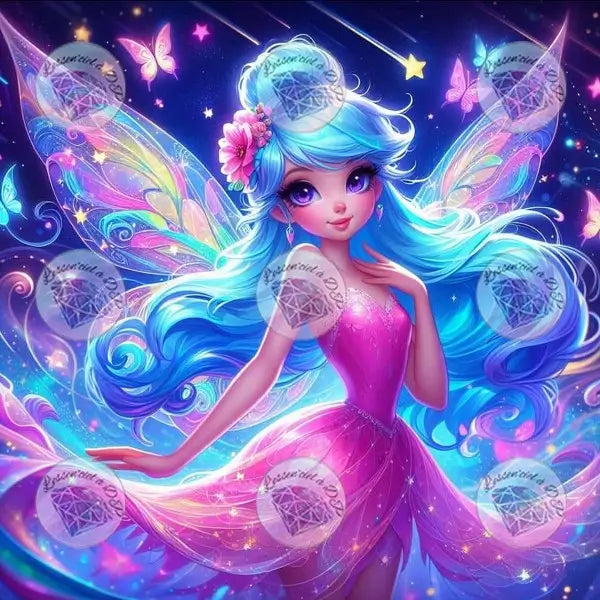 Art Thérapie - Toile Diamond Painting Danse enchantée - Broderie Diamant - Dimension de la toile: 60 x 60 cm