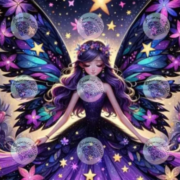 Art Thérapie - Toile Diamond Painting Fée des étoiles - Broderie Diamant - Dimension de la toile: 60 x 105 cm