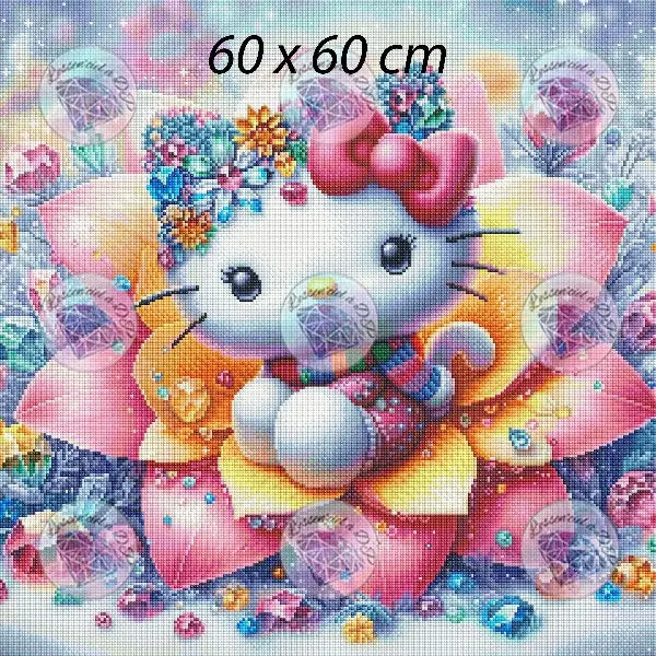 Art Thérapie - Toile Diamond Painting Jardin cristallin - Broderie Diamant - Dimension de la toile: 60 x 60 cm