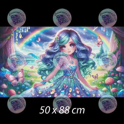 Art Thérapie - Toile Diamond Painting Jem - Broderie Diamant - Dimension : 50 x 88 cm