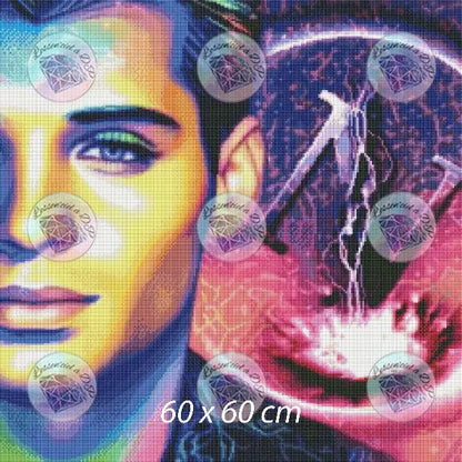 Art Thérapie - Toile Diamond Painting Niko_GSB - Broderie Diamant - Dimension de la toile: 60 x 60 cm