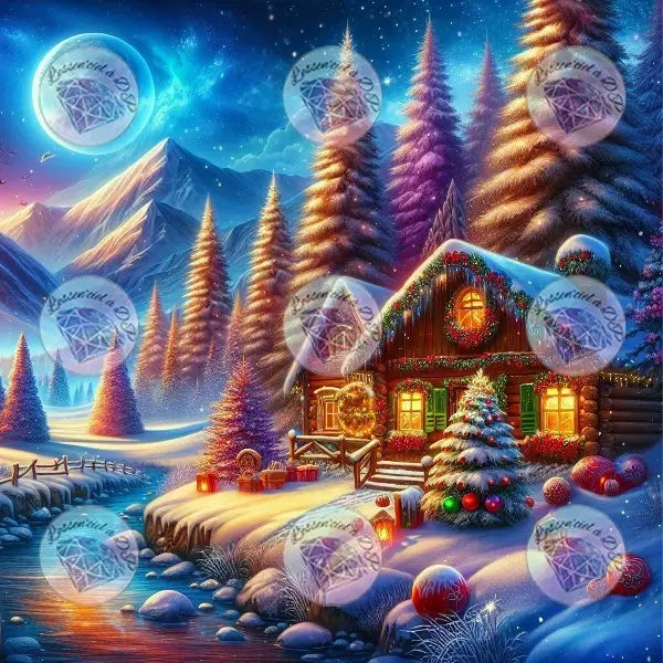 Art Thérapie - Toile Diamond Painting Noel - Broderie Diamant - Dimension de la toile: 50 x 87.5 cm