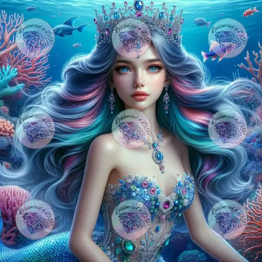 Art Thérapie - Toile Diamond Painting Reine Atlanta - Broderie Diamant - Dimension: 60 x 60 cm