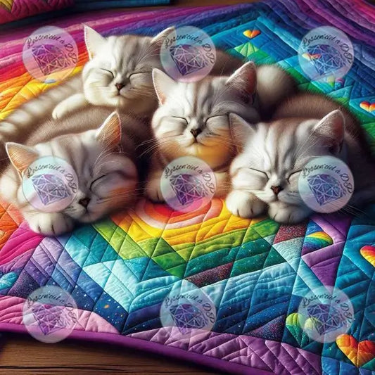 Art Thérapie - Toile Diamond Painting Sieste entre frères et soeurs - Broderie Diamant - Dimension de la toile: 60 x 72 cm